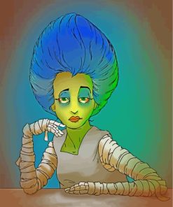 Bride Of Frankenstein Cartoon Diamond Painting
