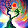 Colorful Woman Tree Diamond Painting