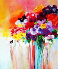 Colorful Flowers Abstract Diamond Painting