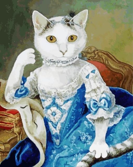 Female Victorian Cat Diamond Painting