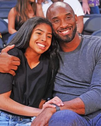 Kobe Bryant And His Daughter Gianna Diamond Painting