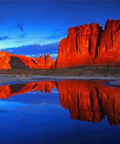 Moab Landscape Water Reflection Diamond Painting