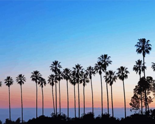 Palm Trees In California Diamond Painting