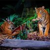 Tigers In The Night Diamond Painting