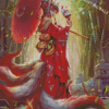 Nine Tail Fox Woman Diamond Painting