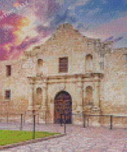 San Antonio City Purple Sky Diamond Painting