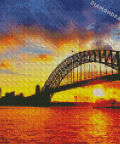 Sydney Harbor Bridge Silhouette Diamond Painting