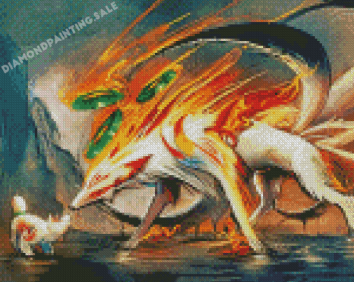 Aesthetic Nine Tail Fox Diamond Painting