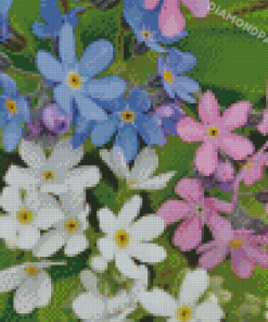 Aesthetic Forget Me Not Flowers Diamond Painting