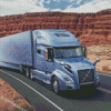 Grey Semi Truck Diamond Painting