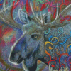 Abstract Moose Diamond Painting