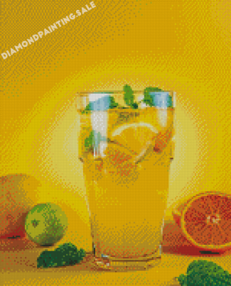 Yellow Fruit Juice Diamond Painting