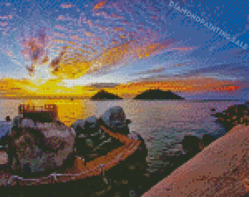 Beautiful Sunset Koh Phi Phi Diamond Painting