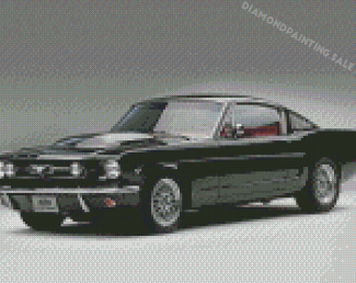 Black 64 Ford Mustang Car Diamond Painting