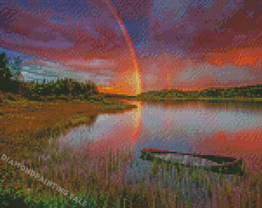 Rainbow Sunset Landscape Diamond Painting