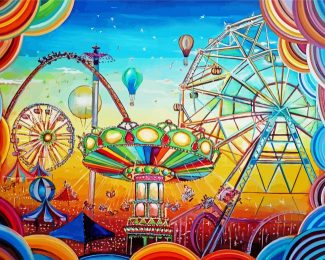 Fairground Rides Art Diamond Painting