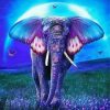 Fantasy Elephant And Butterfly Ears Diamond Painting