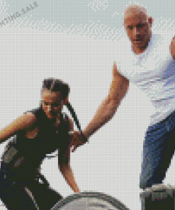 Dom And Ramsey Fast And Furious 9 Diamond Painting