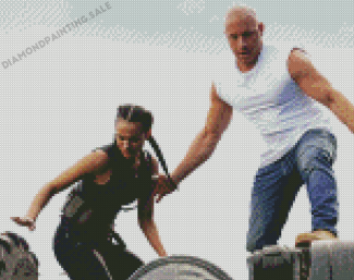 Dom And Ramsey Fast And Furious 9 Diamond Painting