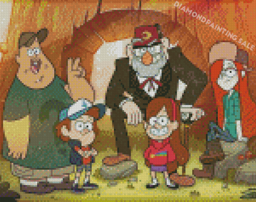 Gravity Falls Characters Diamond Painting