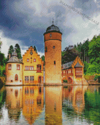 Mespelbrunn Castle In Germany Diamond Painting