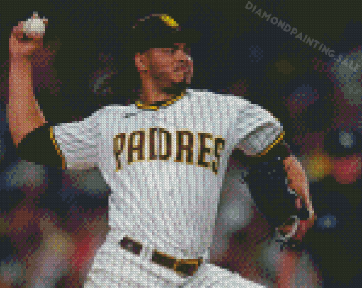 San Diego Padres Baseball Player Diamond Painting