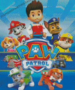 Patrol Pawennau La Pat Patrouille Poster Diamond Painting