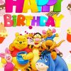 Happy Birthday Winnie The Pooh Cartoon Poster Diamond Painting