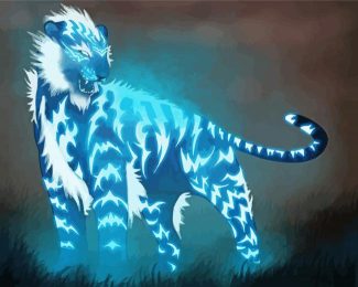 Lightning Tiger Diamond Painting