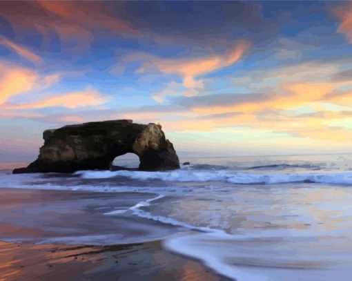 Natural Bridge Santa Cruz Beach Diamond Painting