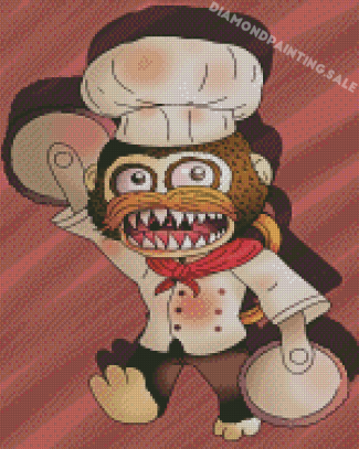 Dark Deception Chef Monkey Art Diamond Painting