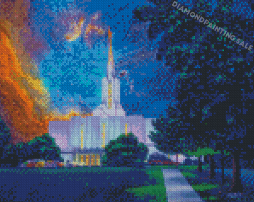 Jordan River Utah Temple Art Diamond Painting