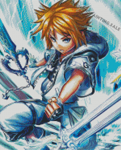 Kingdom Hearts Sora Art Diamond Painting