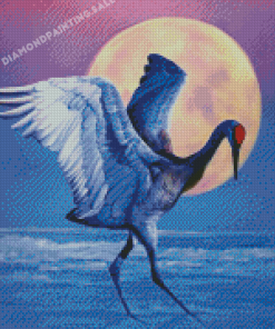 Sandhill Crane Moon Dancer Diamond Painting