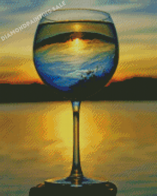 Sunset Through Glass Art Diamond Painting