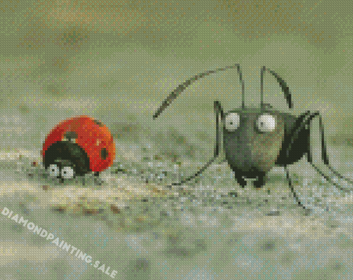 Ant And Ladybug Cartoon Diamond Painting