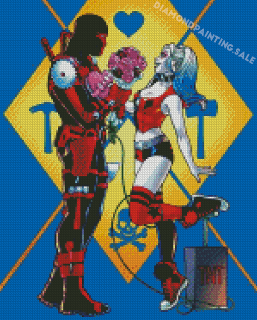Harley And Deadpool Diamond Painting