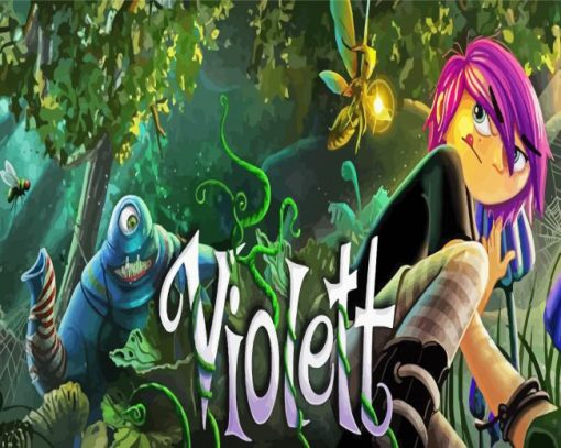Violett Video Game Diamond Painting