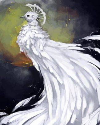 White Peacock Art Diamond Painting