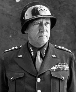 Black And White George Patton Diamond Painting