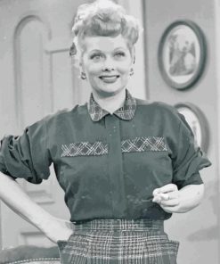 Black And White Lucille Ball Diamond Painting