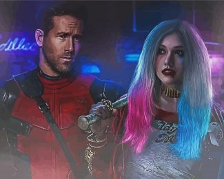 Harley And Deadpool Characters Diamond painting