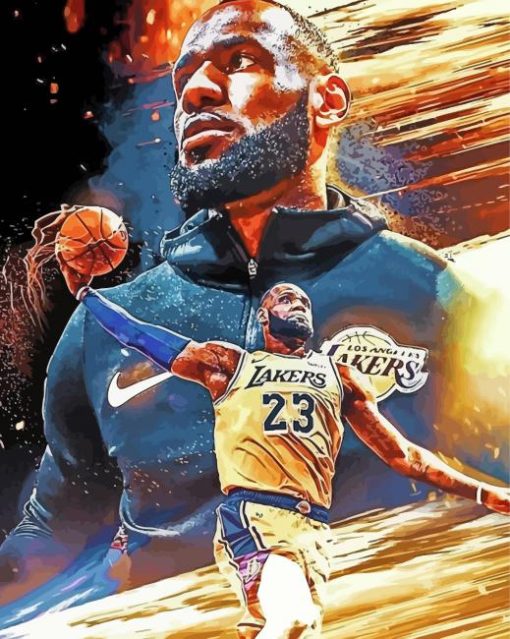Lebron James Lakers Diamond Painting