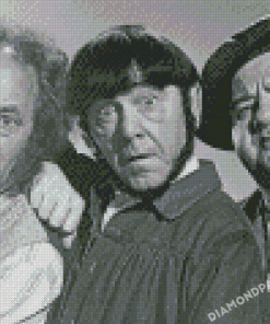 Monochrome The Three Stooges Diamond Painting