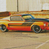 Orange Mustang Car 1967 Diamond Painting