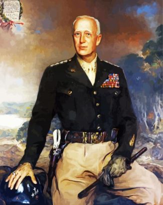 Portrait George Patton Diamond Painting