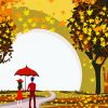 Romantic Couple On An Autumn Walk Diamond Painting