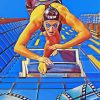 Swimmer In Swimming Competition Art Diamond Painting