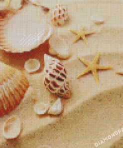 Sand And Seashells Diamond Painting