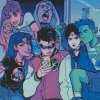 Teen Titans Selfie Diamond Painting